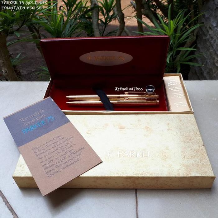 

Unik onderdil Parker 75 Gold Plated Fountain Pen and Pen not Montblanc or Murah
