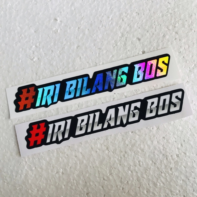 

Sticker Iri Bilang Bos Hologram Orajet Cutting Laminasi Glossy