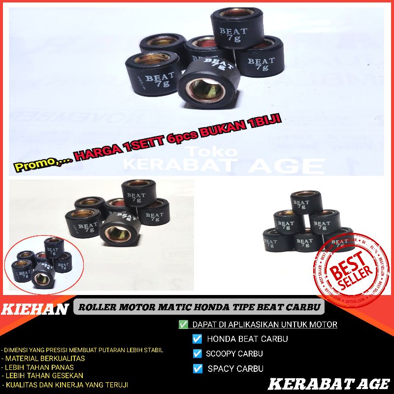 Roller Roler Loler Racing Scoopy karbu Spacy karbu Honda beat karbu 7 8 9 10 11 12 Gram Gr Original