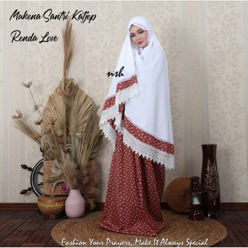 MUKENA SANTRI BATIK RENDA BATIK/MUKENA BAHAN KATUN BERKUALITAS DAN BISA BAYAR DITEMPAT/COD