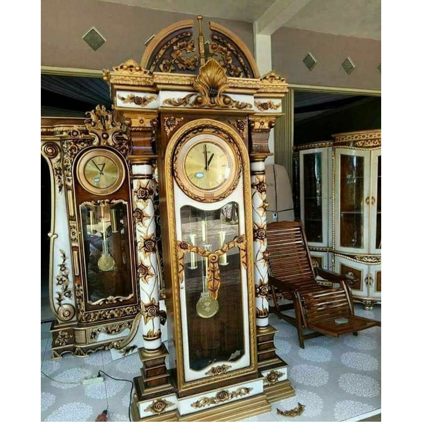 lemari jam pajangan brawijaya jati