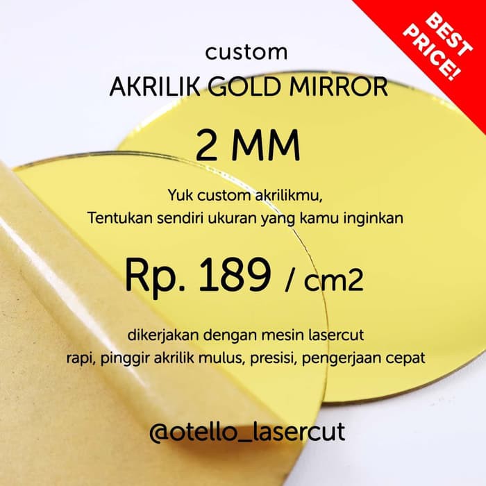 mirror gold diameter 6cm