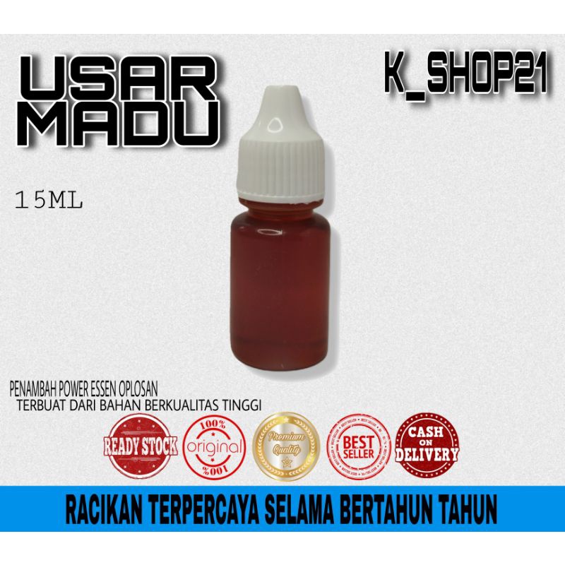 usar madu asli 100% 15ml. usar madu hasil sulingan