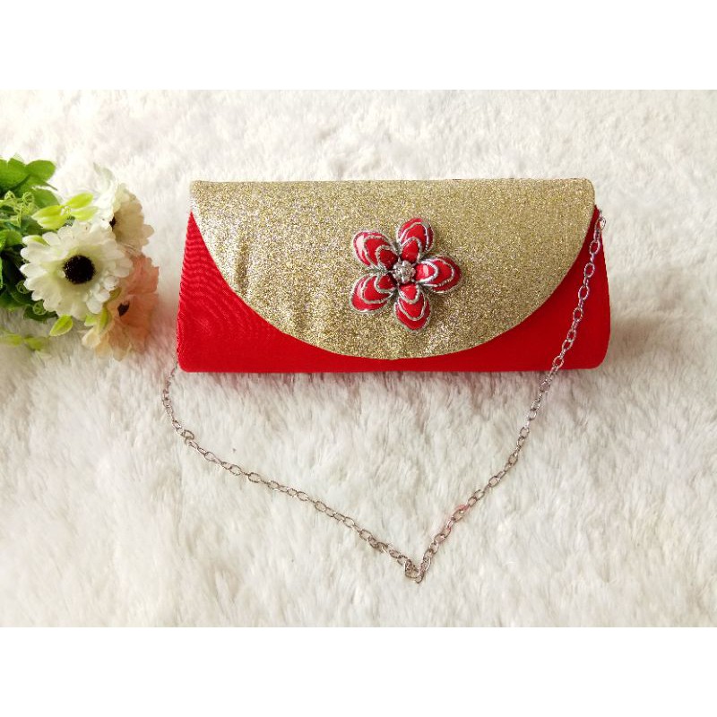 Clutch Satin NAURA Tali Rantai