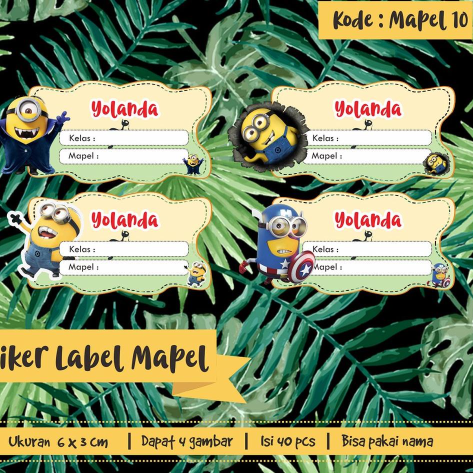 

New! Stiker Mata Pelajaran / Stiker Buku / Stiker Mapel isi 40 pcs