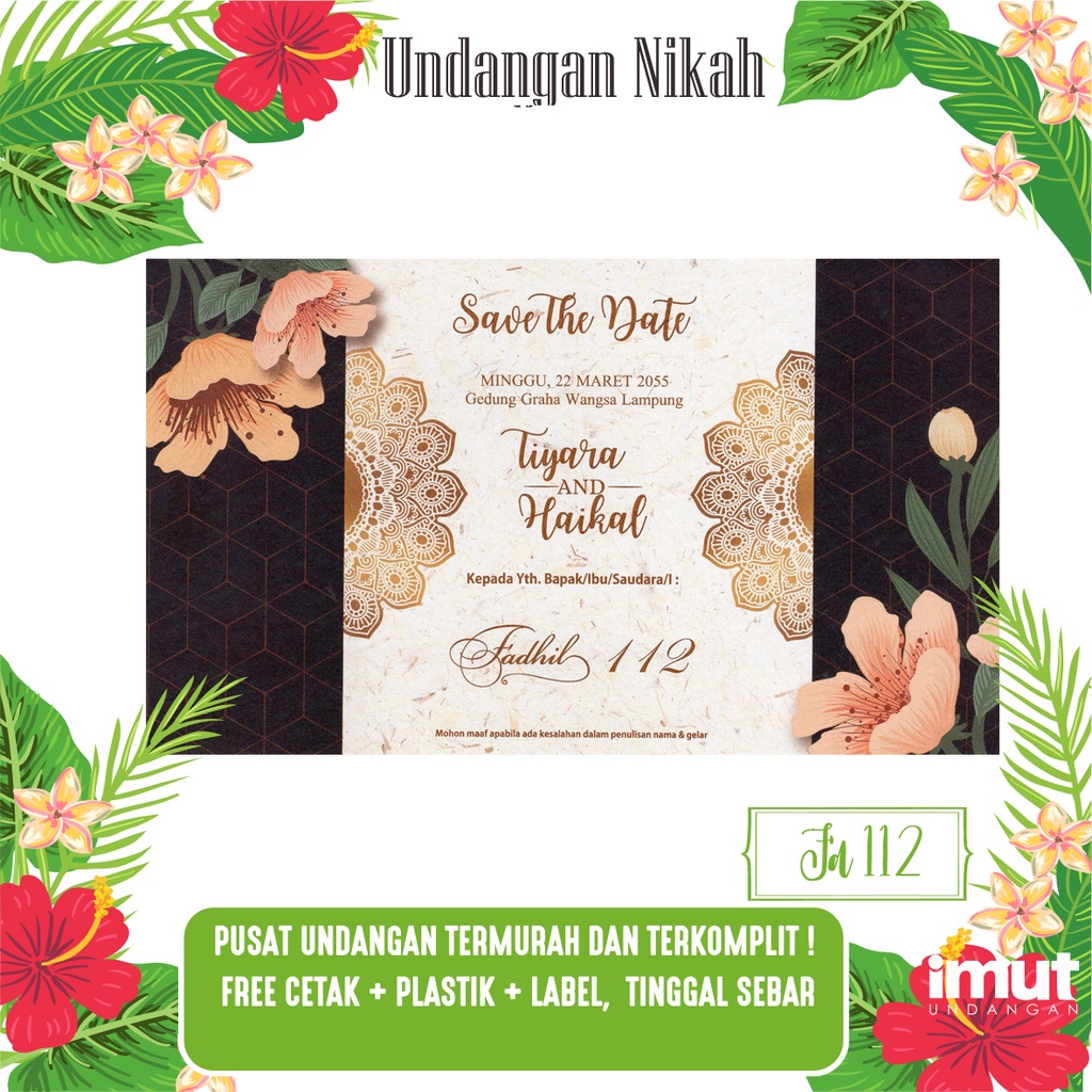 Blangko Undangan Pernikahan Murah Fadhil 112