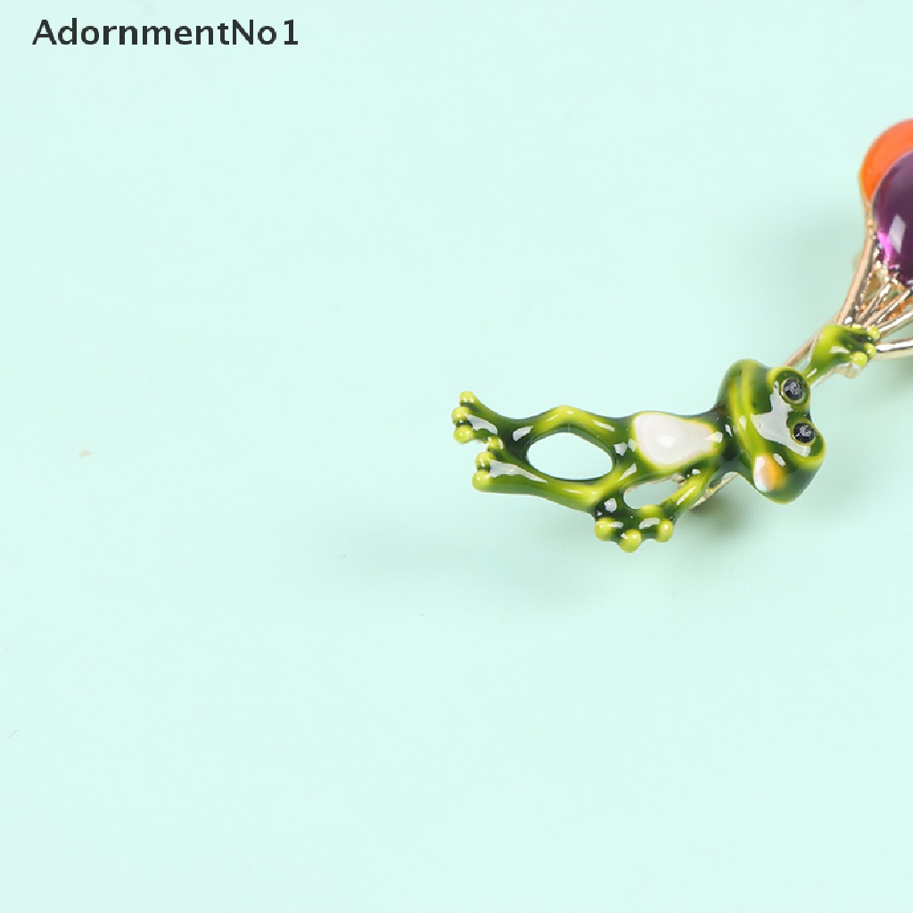 (AdornmentNo1) Bros Pin Enamel Desain Katak + Balon Warna Warni