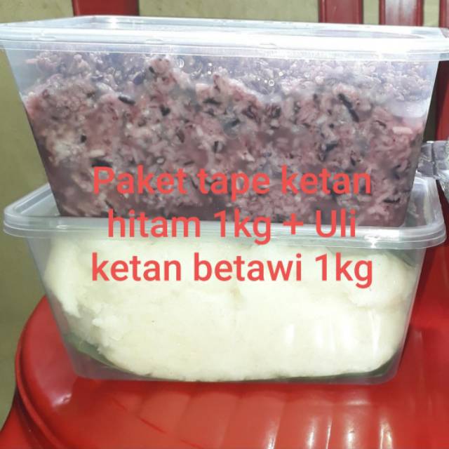 

Tape ketan hitam 1 kg + uli betawi 1kg /ready setiap hr (PO BUAT YG MAU DIKIRIM DEKET"LEBARAN)