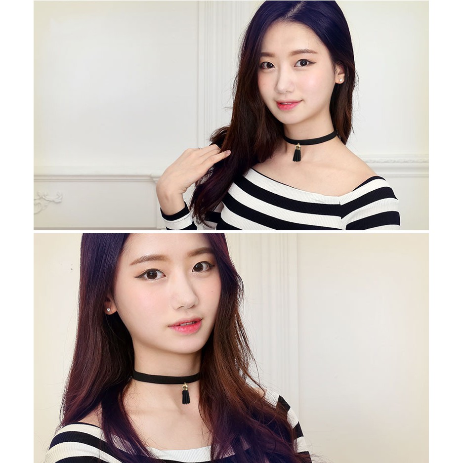 Kalung Import Wanita Kekinian Model Liontin Tassel Choker 07