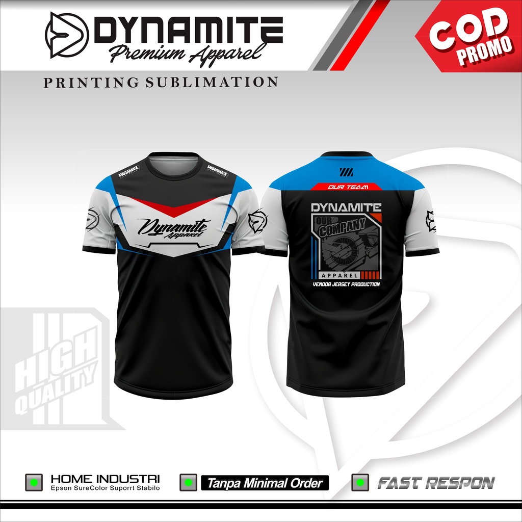 READY STOCK PROMO JERSEY ORIGINAL FROM DYNAMITE APPAREL KREN MURAH KUALITAS PREMIUM RACING SUPERMOTO