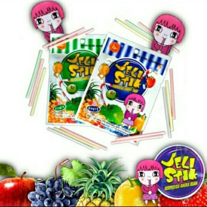 

Jelly stick pendek aneka rasa buah segar permen jeli stik pendek