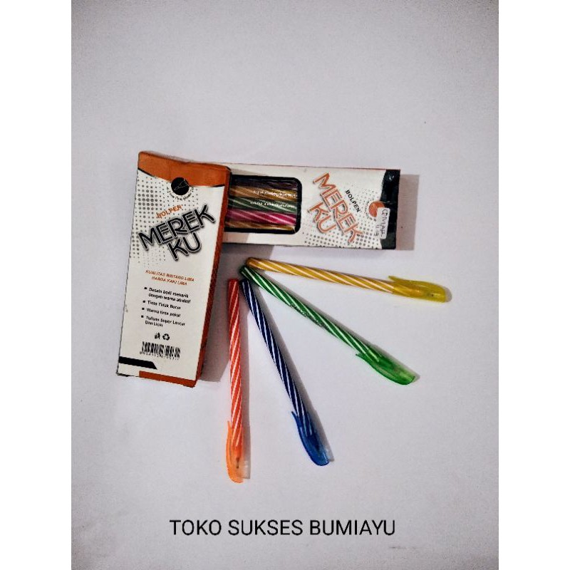 

(MIN ORDER 3 PCS) Bolpoint / Pulpen Merekku Lilin Spiral 0.7mm