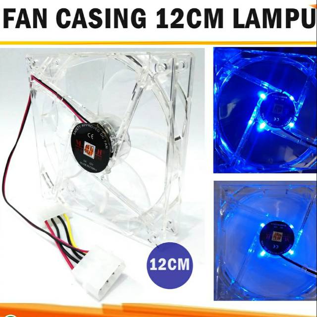 Fan Casing CPU 12cm Kipas Transparant M-Tech