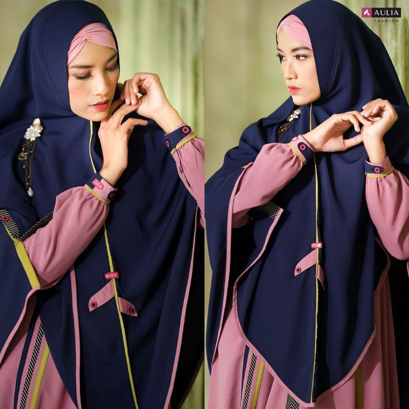 Clemira Navy Pink By Aulia Fashion