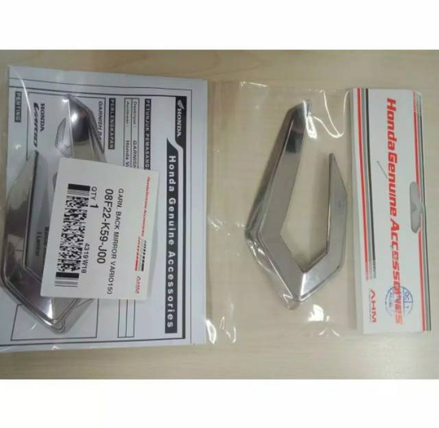 GARNISH BACK MIRROR VARIO NEW ORIGINAL HONDA AHM / GARNISH SPION BARU DAN SEGEL(SEPASANG)-1