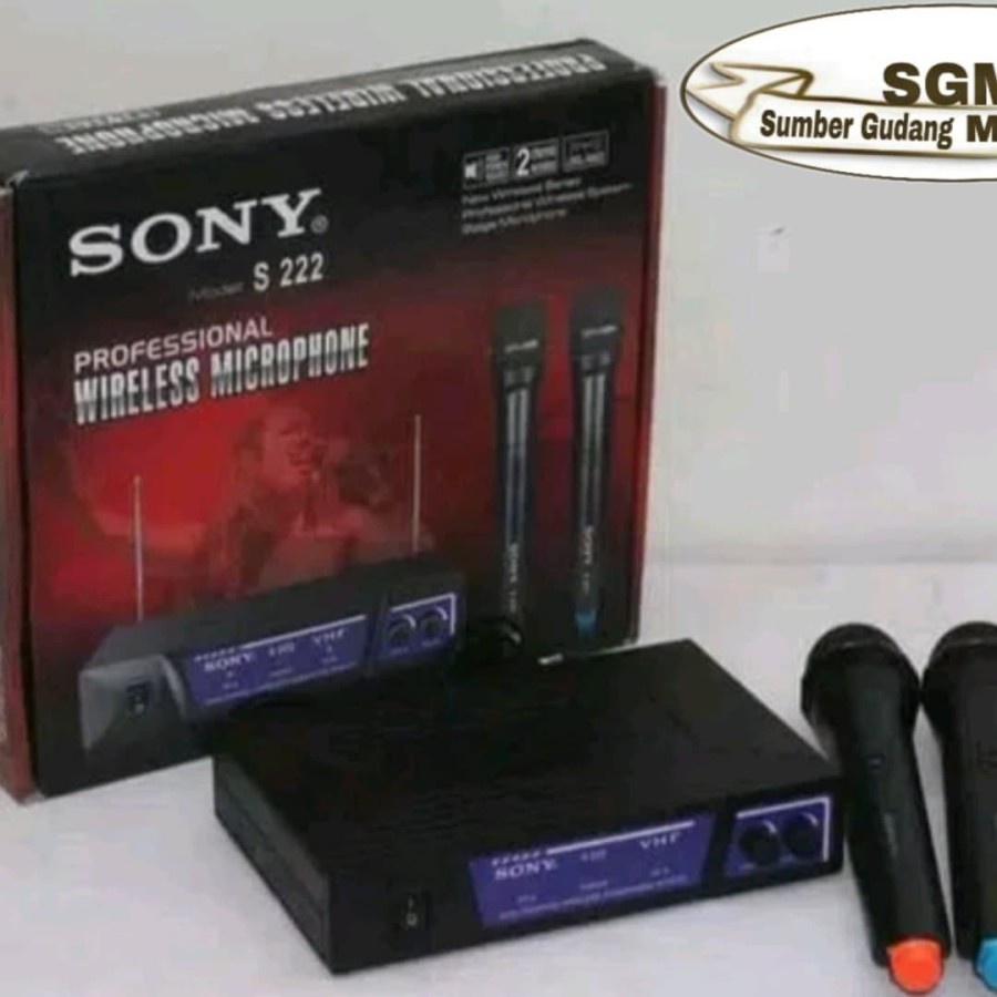 MIC WIRELESS SONY S 222 MICROPHONE HANDHELD PEGANG SONY S222 BAGUS