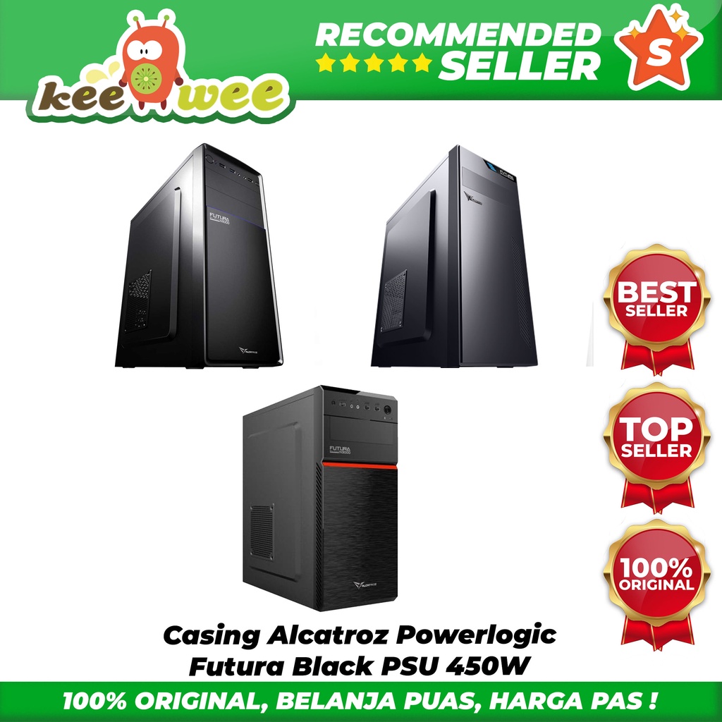 Casing Alcatroz Powerlogic Futura Black PSU 450W