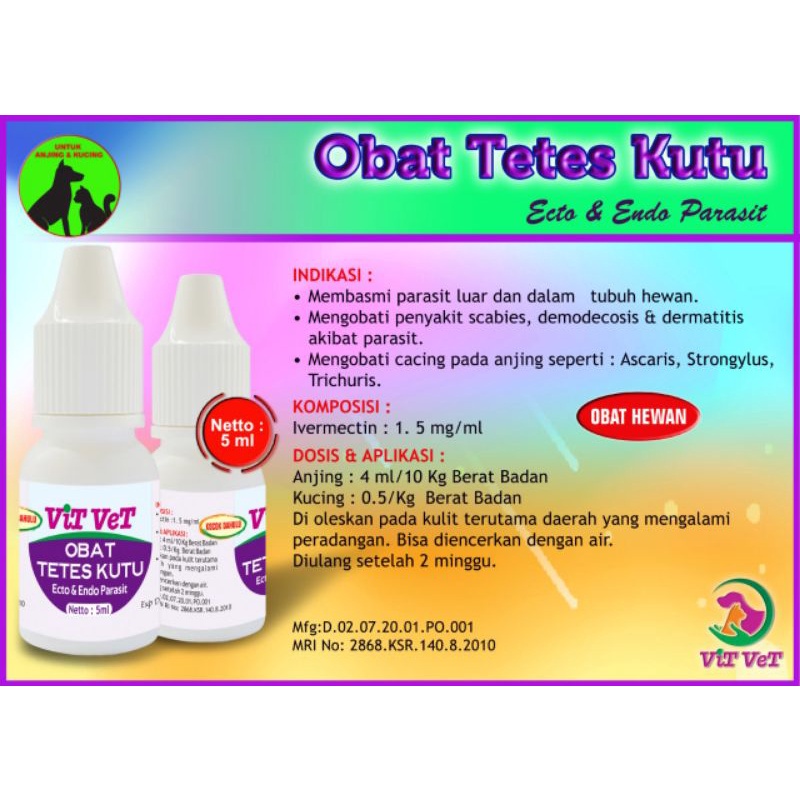 Vit vet Tetes kutu Kucing & Anjing