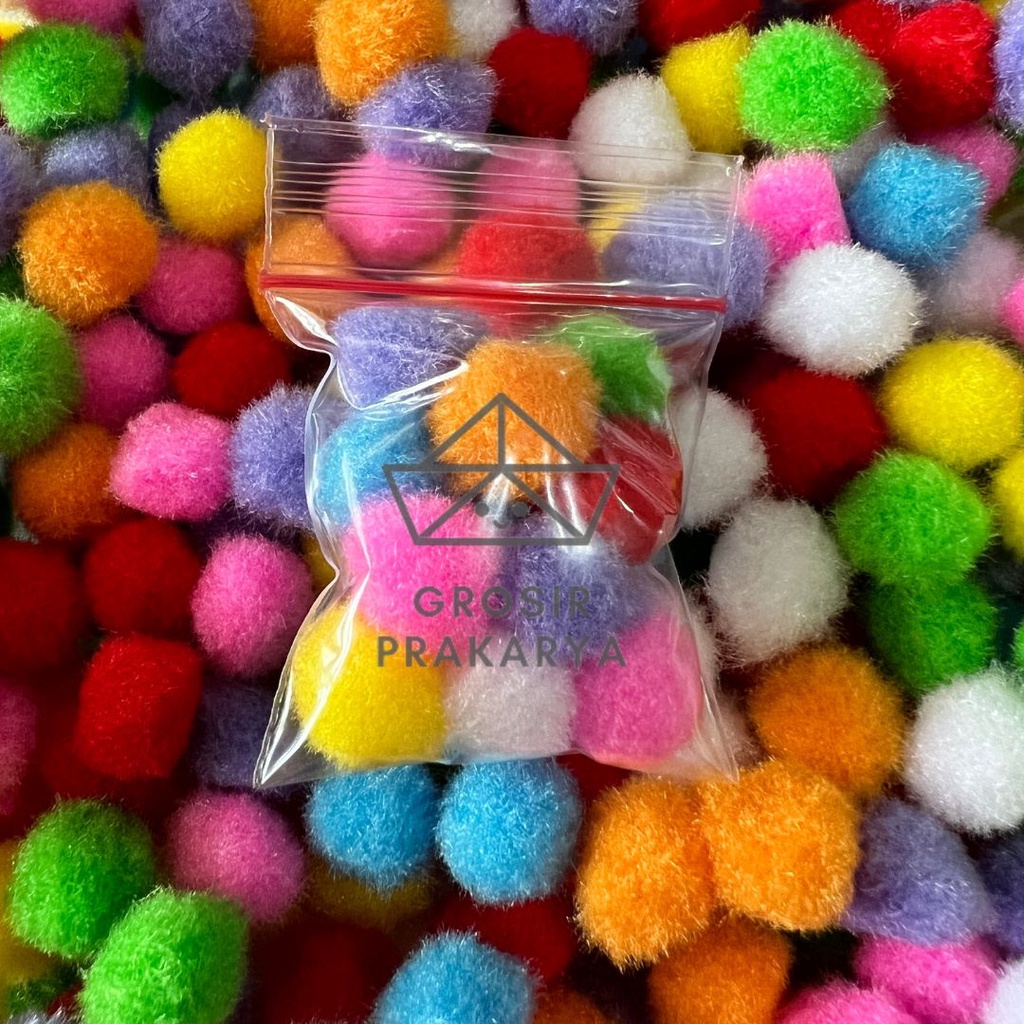 Pompom Aksesoris Warna Warni Ukuran 10mm 1 Plastik Isi 10pcs Bahan Kerajinan Tangan Anting Bando Gantungan Kunci Dekorasi Aksesoris Keychain Accessories Good Quality Crafting Perlengkapan Kesenian Art Grosir Prakarya Malang