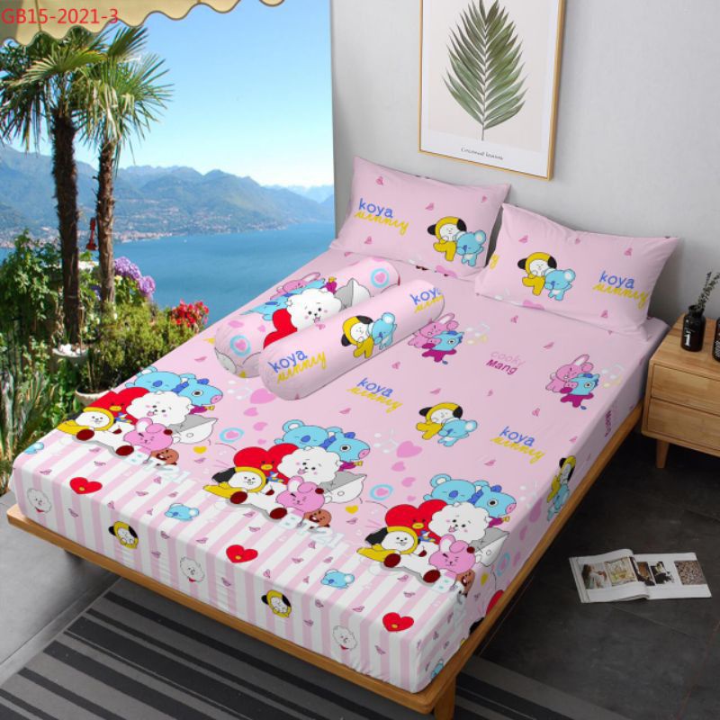 Sprei Pink BTS/BT21