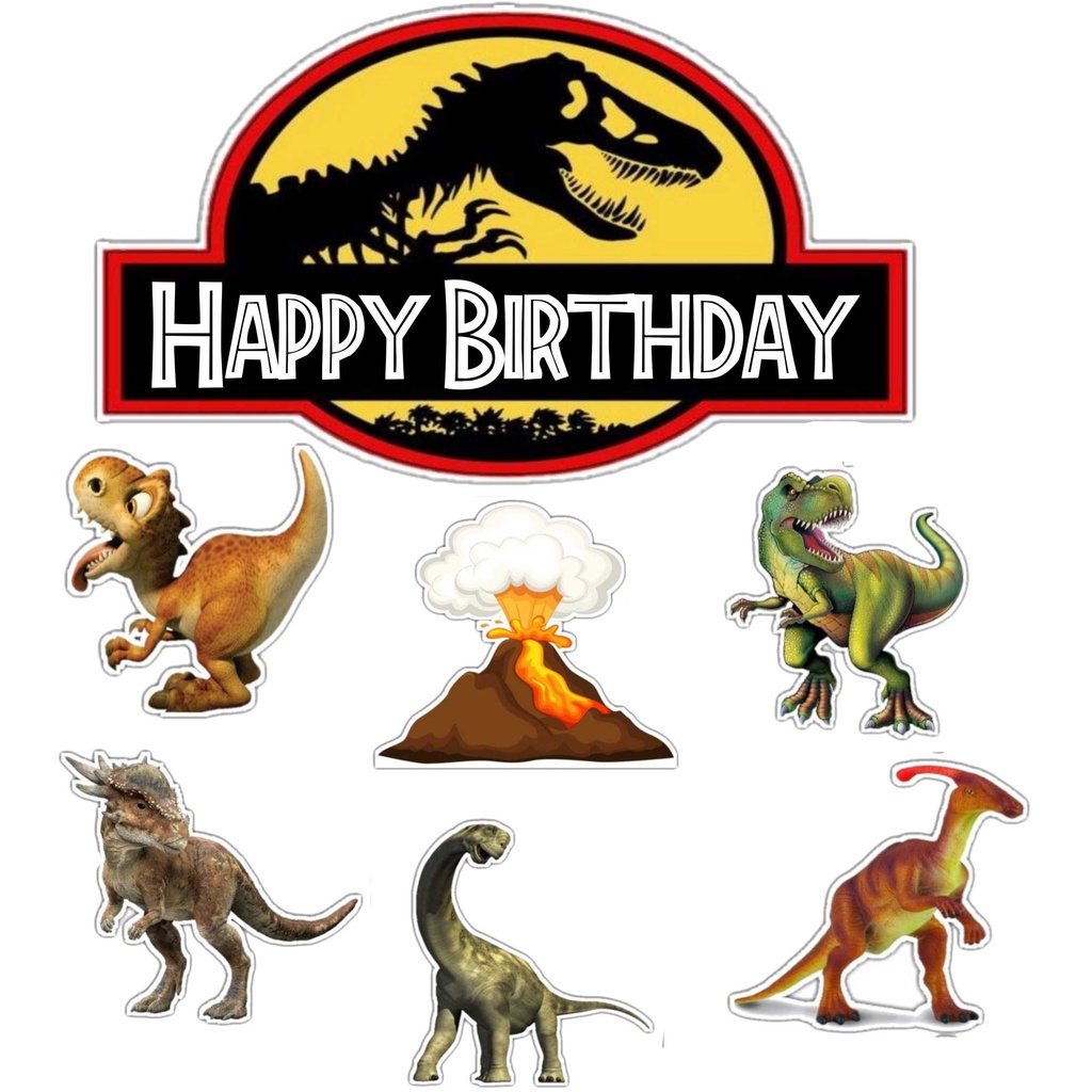 Jual HIASAN KUE JURASSIC PARK TOPPER CAKE TOPPER ULANG TAHUN TOPPER