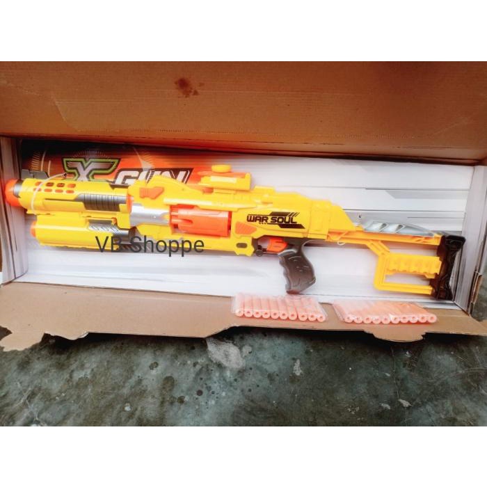 Mainan Pistol Senjata Peluru Nerf Busa + Laser 7006 Sgun Xgun Blasters Terbaru