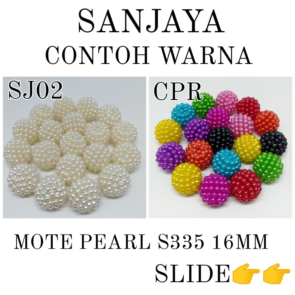 MOTE PEARL / MOTE BERRY / MOTE DURIAN / MANIK BERY / MANIK DURIAN / MANIK PEARL BERRY BULAT / MOTE PEARL BULAT S335 16MM