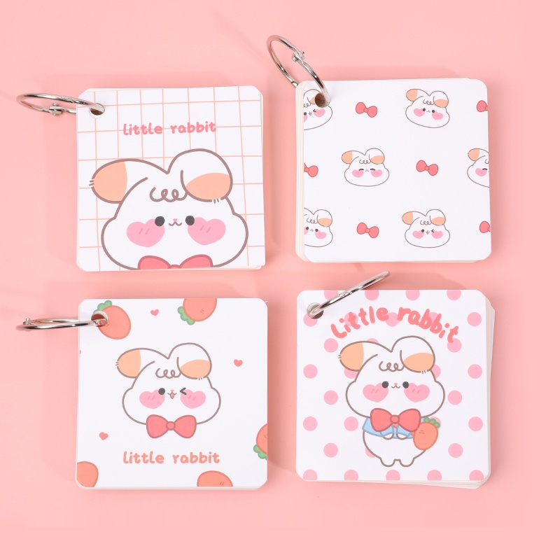 Cartoon Word Book Portable Mini Loose-Leaf Notepad