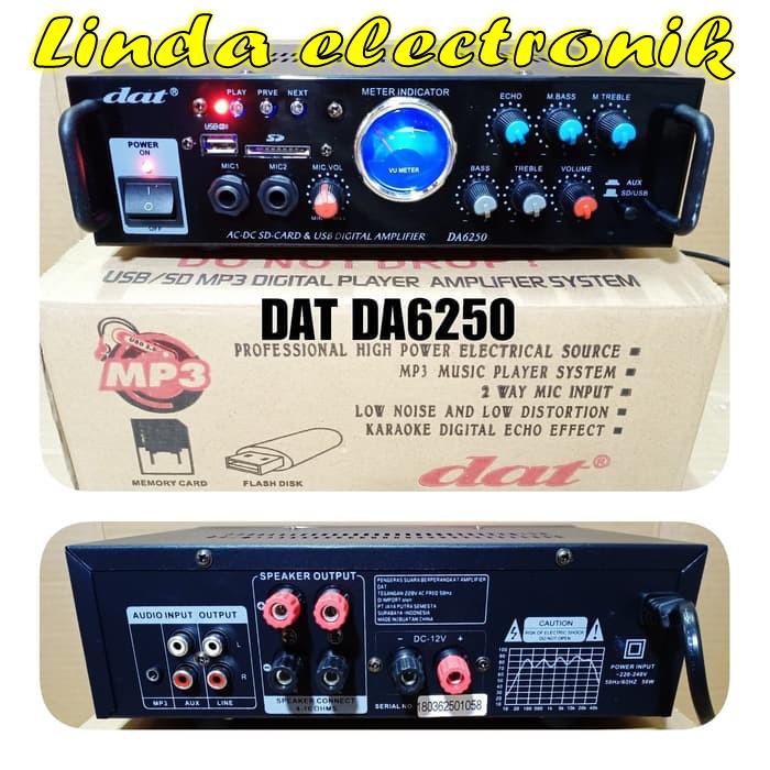 amplifier DAT DA6250 PROFESIONAL ORYGINAL da 6250