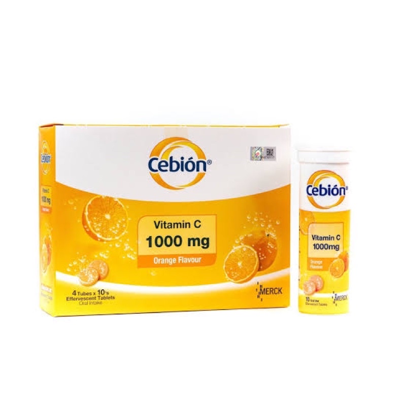 Cebion Vitamin C 1000mg Orange Flavour Effervescent Tablets