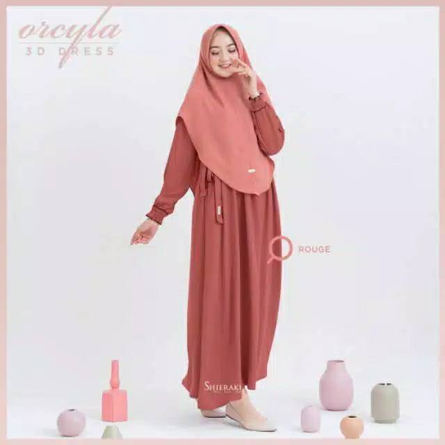 ORCYLA DRESS (ROUGE XS) PL 1x pakai ORIGINAL BY SHIERAKI