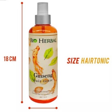 BIO HERBAL RED GINSENG HAIR TONIC SEGALA MASALAH RAMBUT 250ML (BPOM)