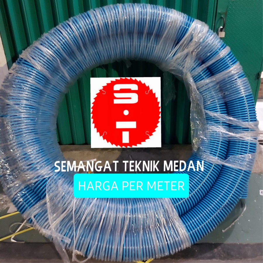 SELANG HISAP ISAP SPIRAL BIRU POMPA IRIGASI AIR PUMP 6" 6 INCH ECERAN