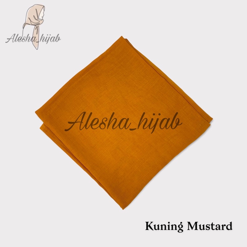 Segi Empat Paris | Jilbab Paris | Hijab Paris | Kerudung Paris Polos Premium-Kuning mustard