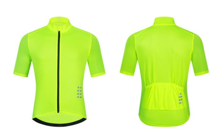 Baju Jersey Sepeda Pria WOSAWE  Import Lengan Pendek Bahan Adem Hijau