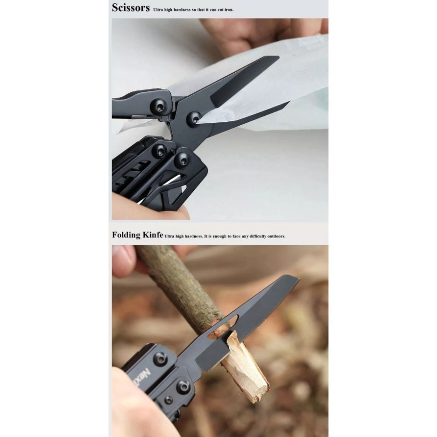 Nextool Pisau Lipat Multifungsi 10 in 1 Knife Tool Stainless Steel