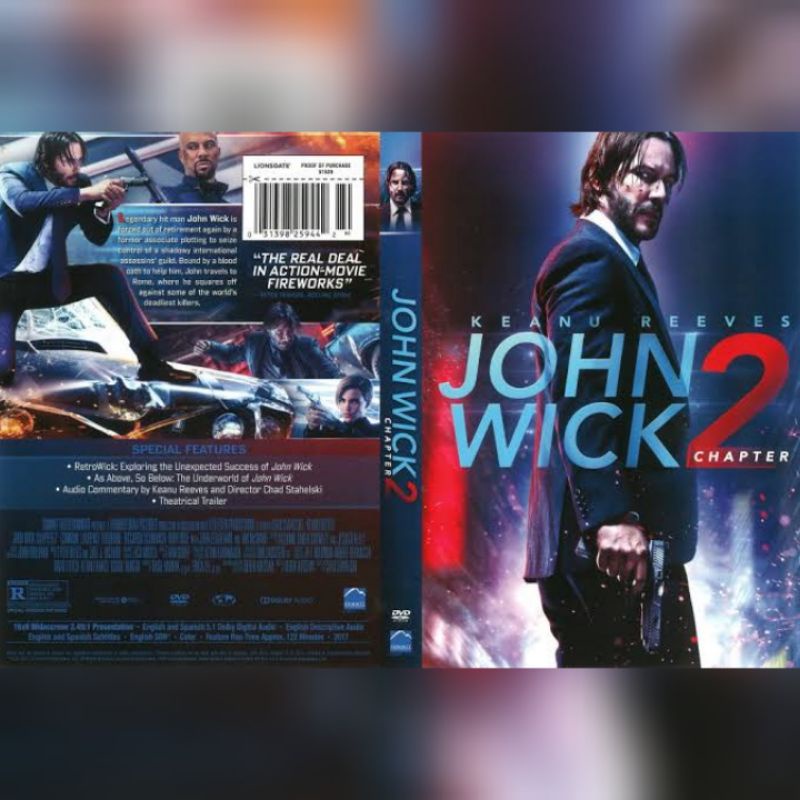 Kaset Film Action JOHN WICK : CHAPTER 2 - 2017 - HD