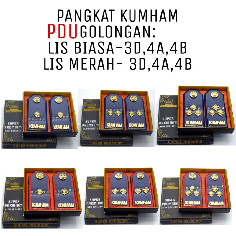 PANGKAT PDU KUMHAM TERBARU WARNA ABU GOLONGAN [2A,2B,2C,2D,3A,3B,3C,3D,4A,4B] LIS BIASA DAN LIS MERAH KUPT PENGAYOMAN KEMENKUMHAM PANGKAT KUMHAM BARU