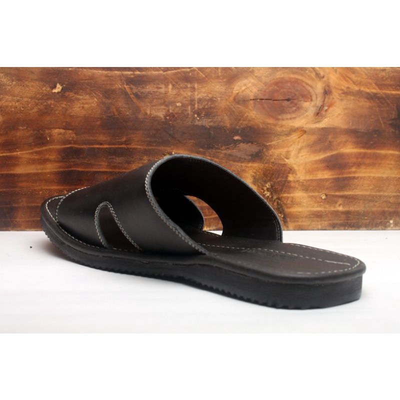 Sandal Slide Pria Kulit Asli Slop Kokop Rasheda Series Gr 42 Jumbo