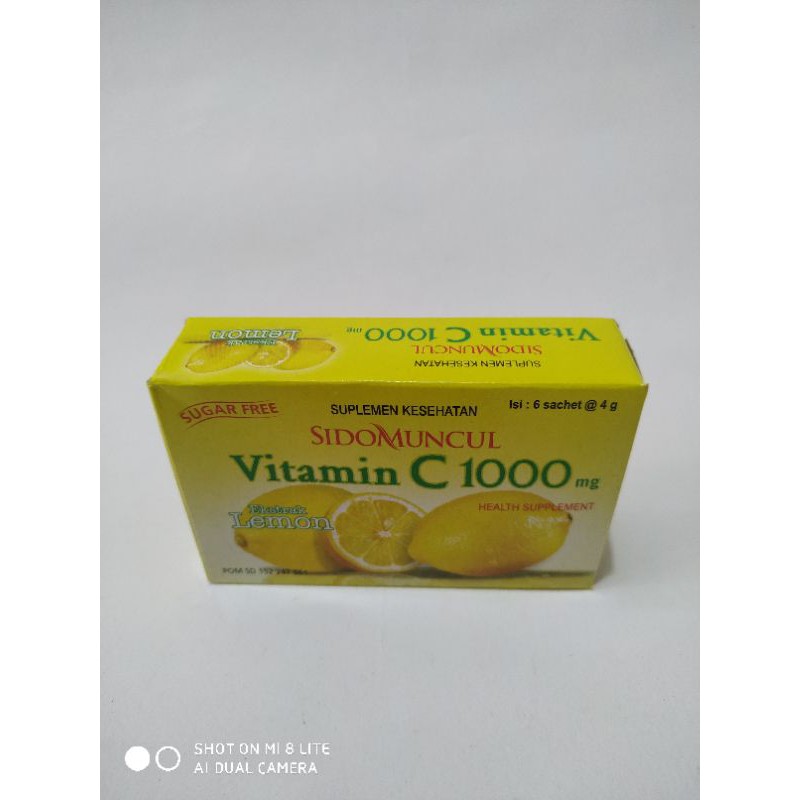 Sido Muncul Vitamin C 1000 Mg Ekstrak Lemon 6 Sachet Shopee Indonesia