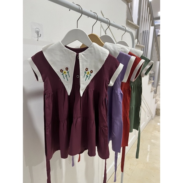 Q123 Baju Anak Perempuan Sehari-hari Adem Bahan Rayon Motif Bunga usia 1-5Th - Girls Dress