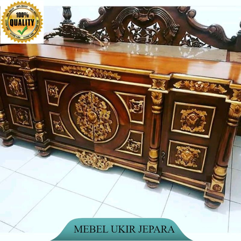 bufet nusantara, bufet ukiran jati, mebel ukir jepara, furniture jepara