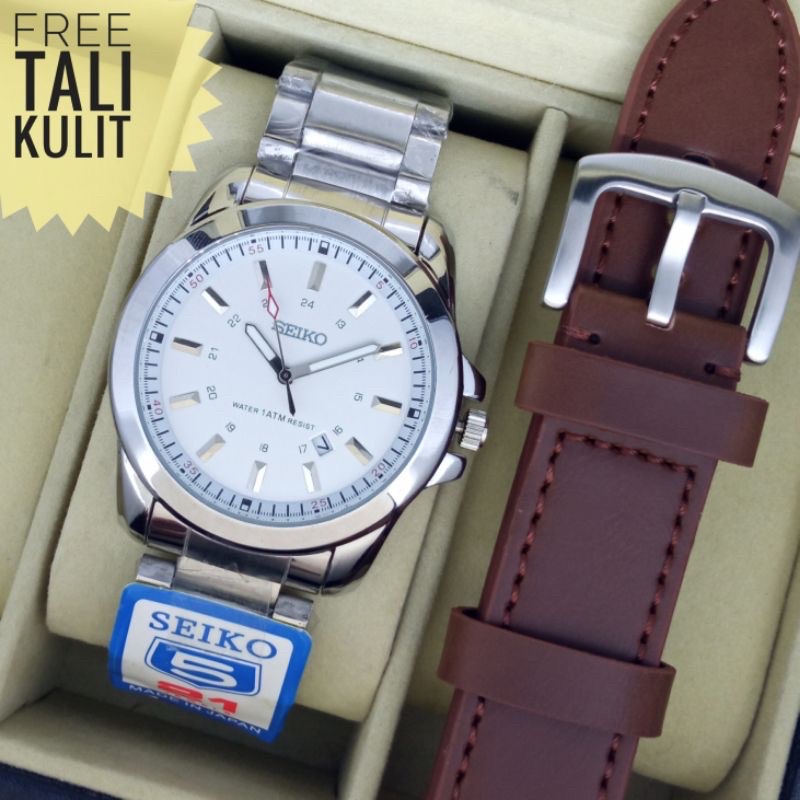 Terbaru Jam Tangan Pria Bonus Tali Kulit - Bonus Dompet - Bonus Sabuk - Jam Tangan Pria Stainless St