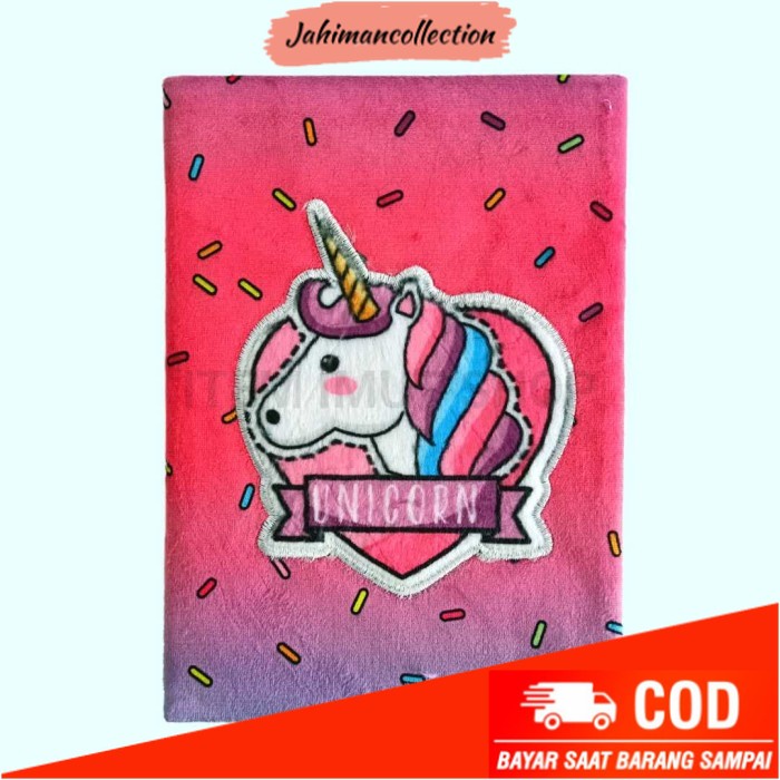 

✨ BISA COD ✨ Buku Agenda Diary Catatan Note Book Motif Kain Karakter Unicorn Pony