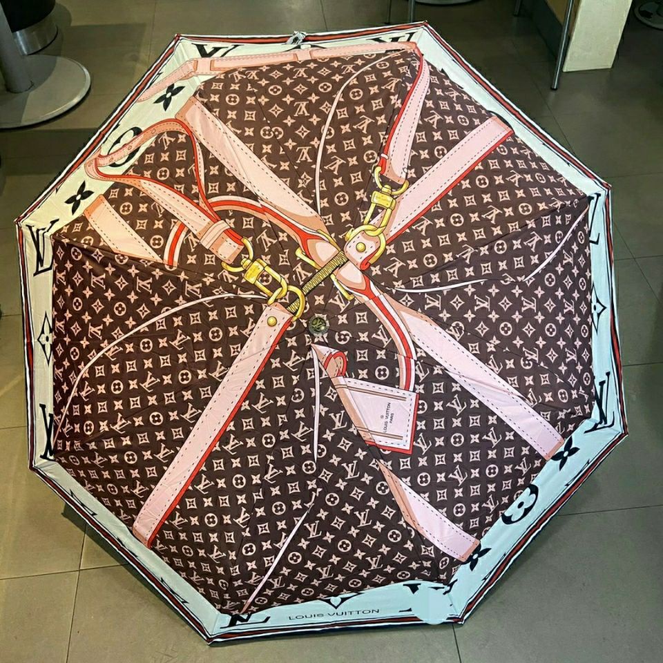 LV Big Sun Umbrella Folding Automatic Opening And Closing Sunny Umbrella Sunscreen Anti-Ultraviolet