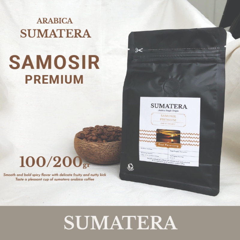 

Arabica Sumatera Samosir Premium Kopi Bean, Bubuk 100-200gr