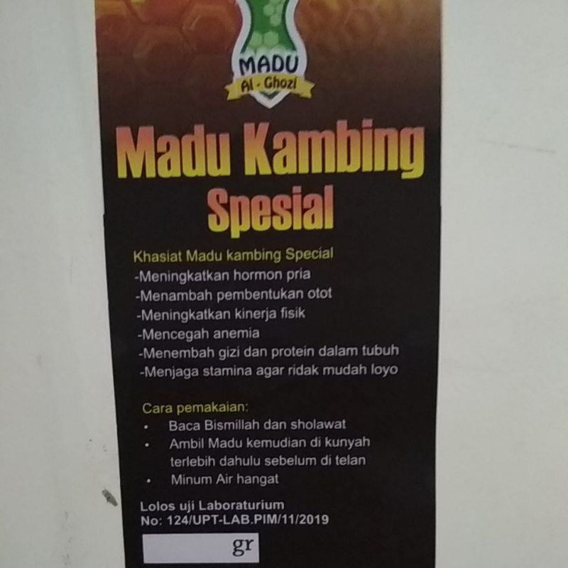 

Madu Kambing Special Alghozi, kemasan 300gr