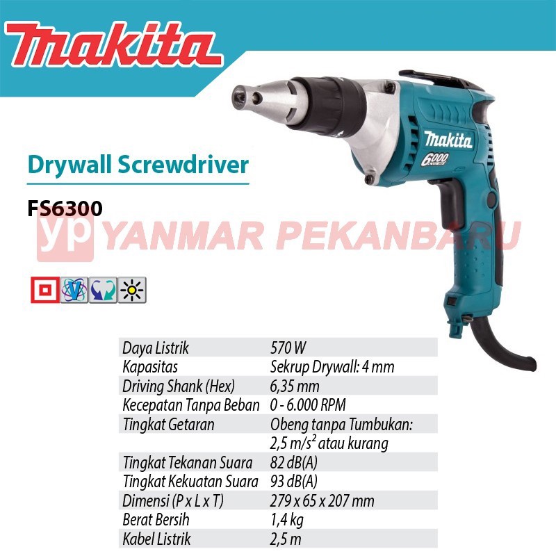 Mesin Bor Obeng Listrik Makita FS 6300