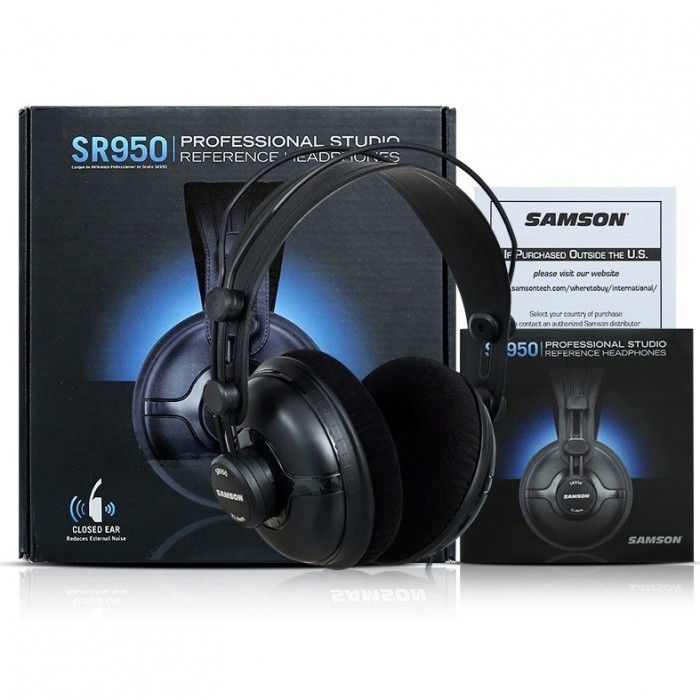 AKN88- SAMSON SR950 - Professional Studio Reference Headphones