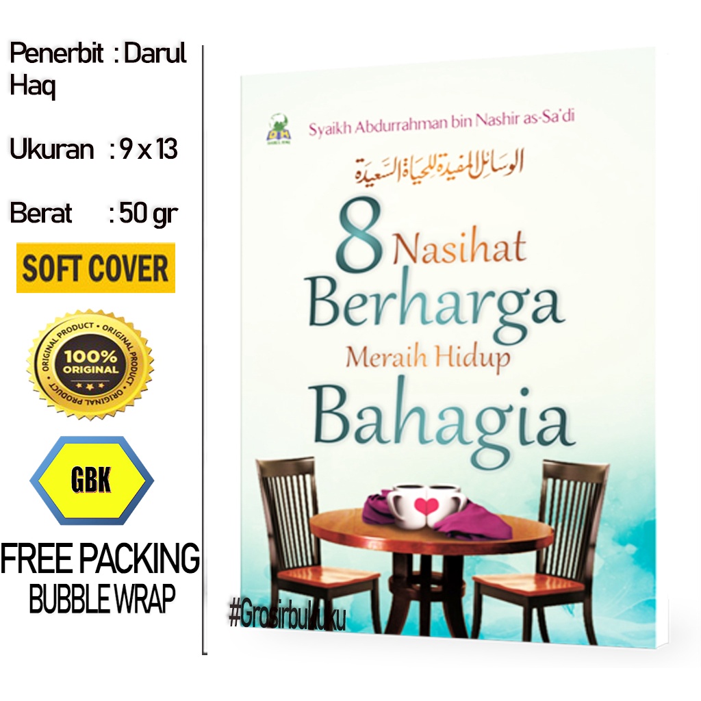 Buku Saku 8 Nasihat Berharga Meraih Hidup Bahagia - Darul Haq